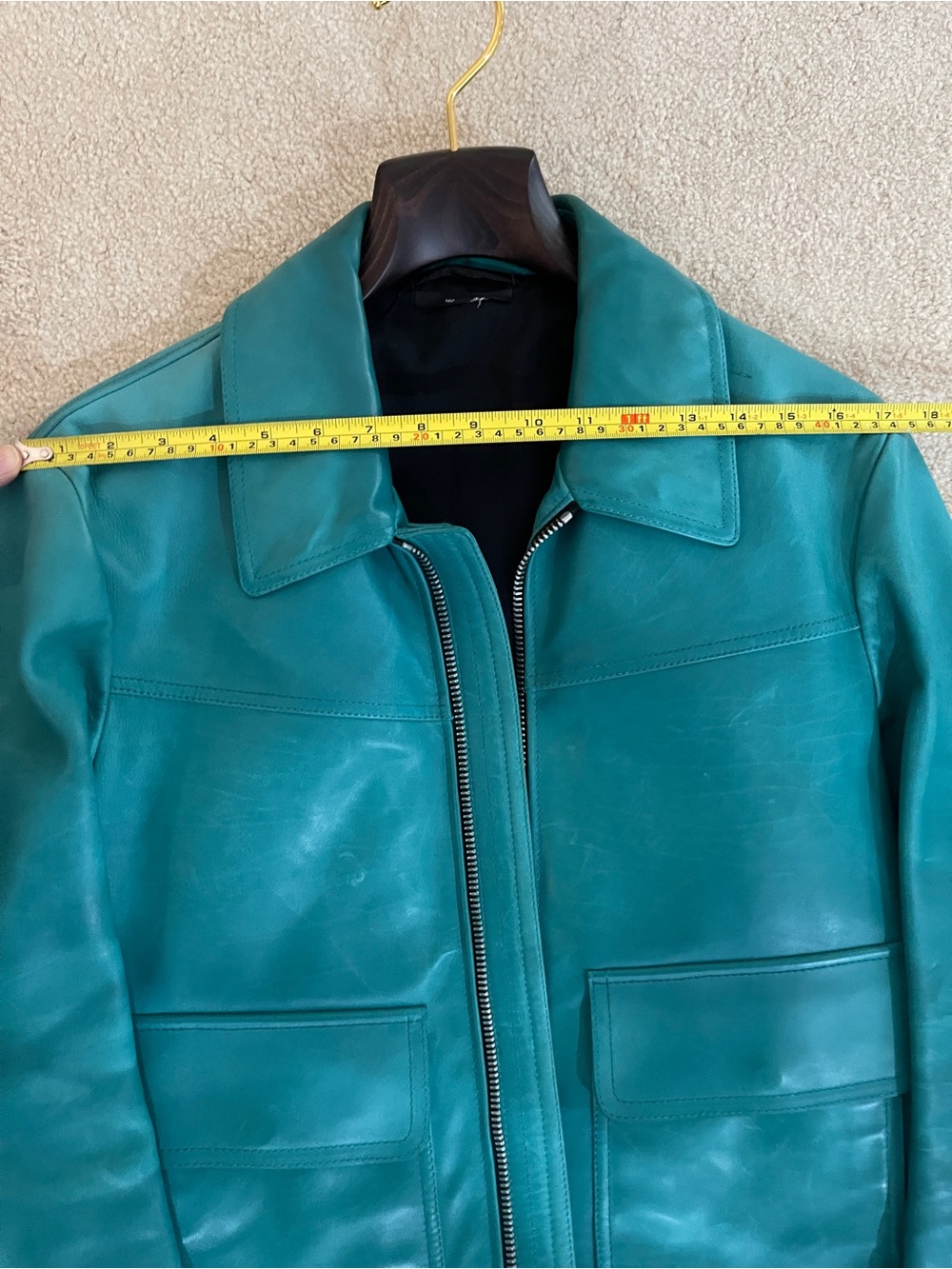 Tom Ford Rare Teal Green Leather Jacket - Used - Picture 13 of 13